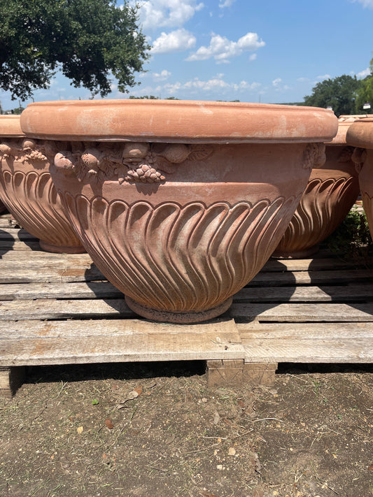 Italian Smerlato Vase with Fruits 22"