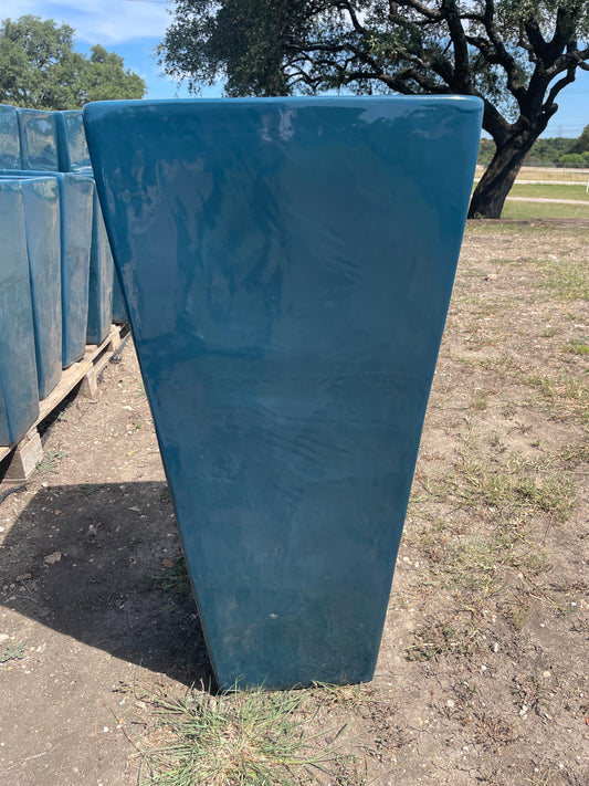 Peacock Tapered Square Smooth Planter 35"