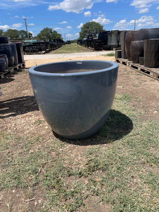 Matte Black Lipless Round Planter 19"