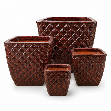 Diamond Edge Square Planter