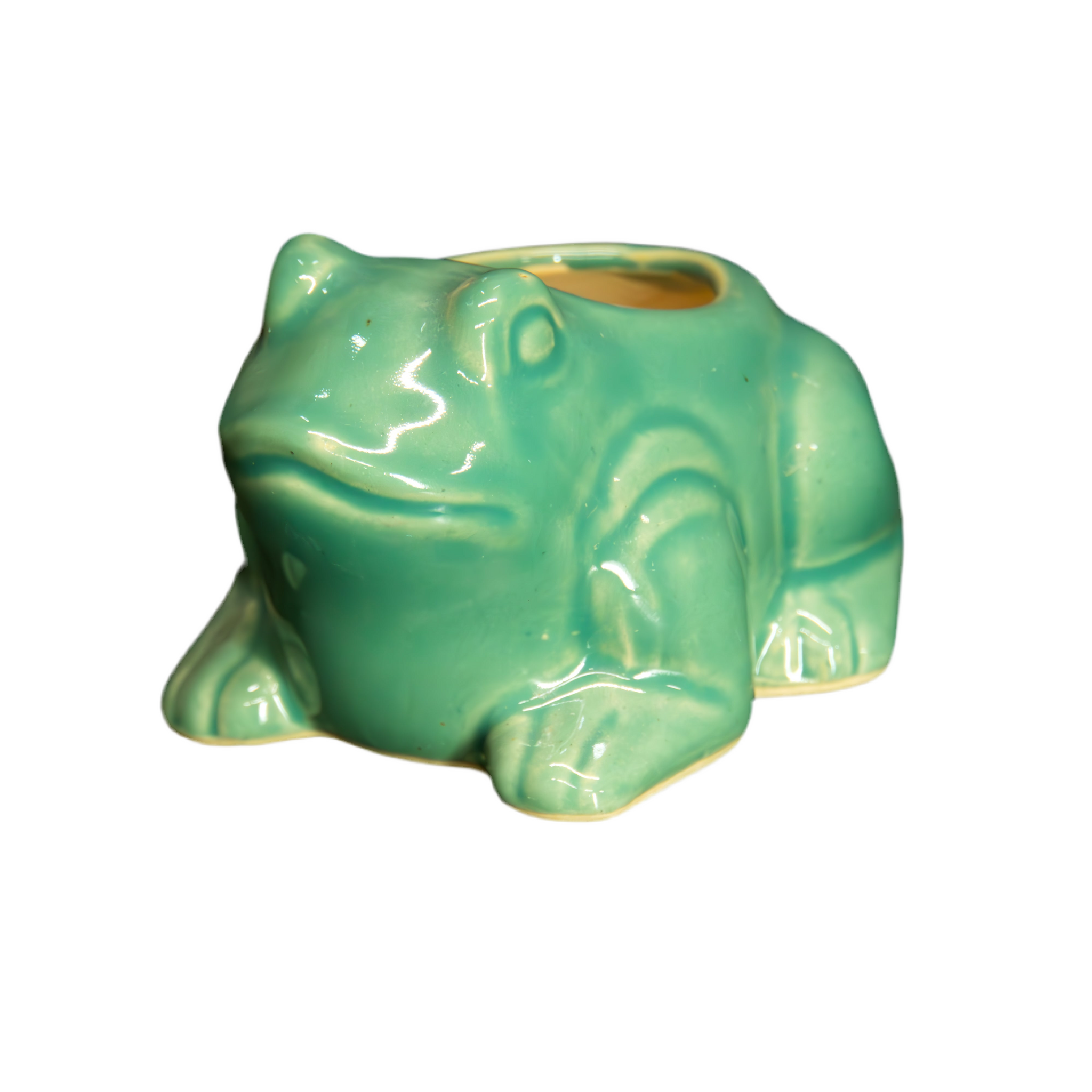 plastic frog planter Crackled Frog Planter