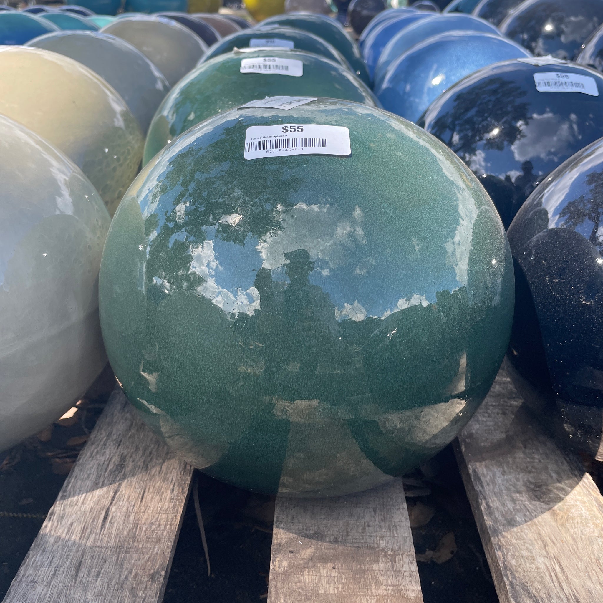 Falling Green Sphere
