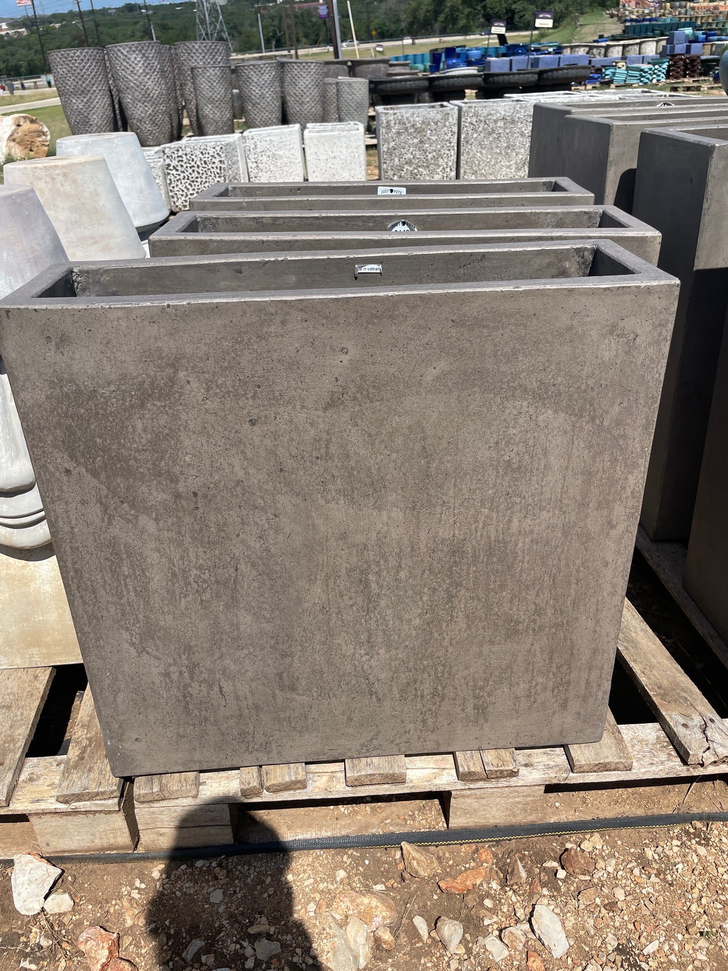 Cement Rectangular Planter 25"