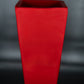 Red Tapered Square Smooth Planter 35"