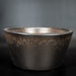 Bronze over Running Blue Low Basket Planter