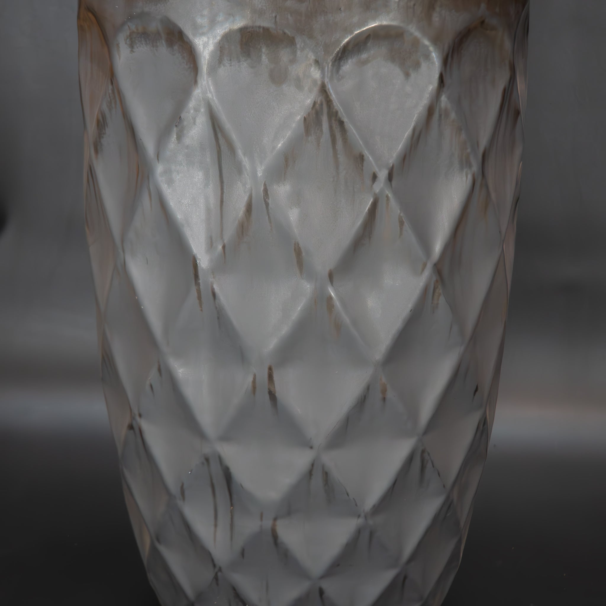 Tall Round Quilted Planter