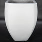 White Bowed Smoothed Square Planter 17"