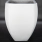 White Bowed Smoothed Square Planter 23"