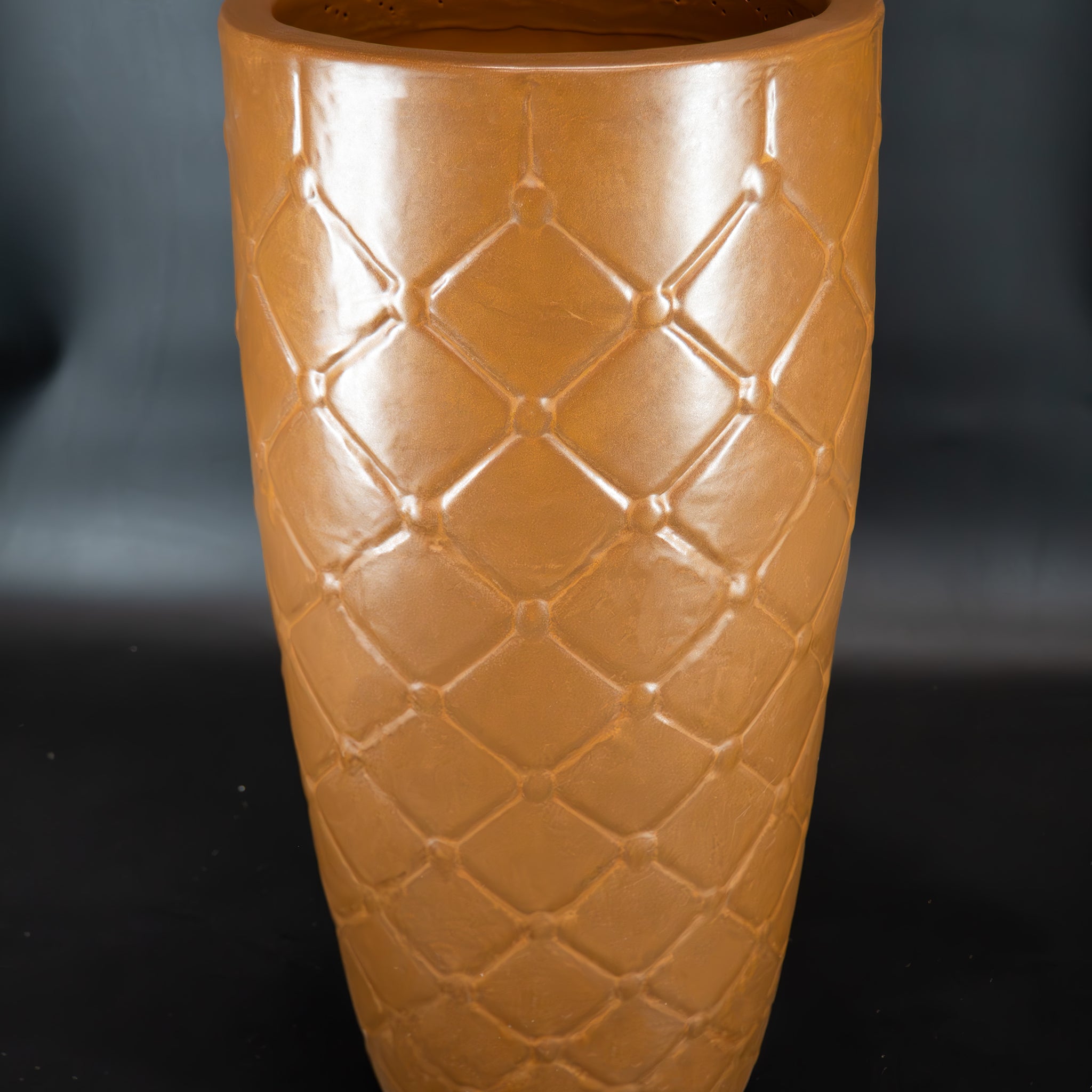 Matte Honey Large Dotted Squares Planter