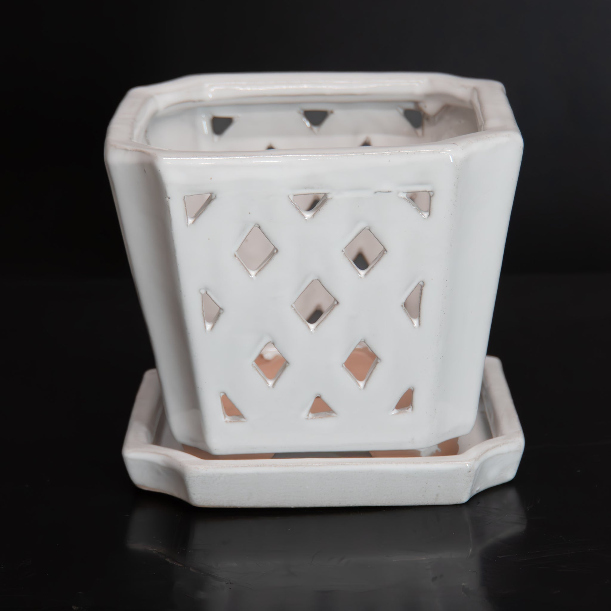 Diamond Orchid Pot