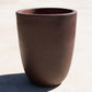 Black Clay Rounded Cylinder Planter 21"