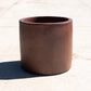 Black Clay Straight Cylinder Planter 8"