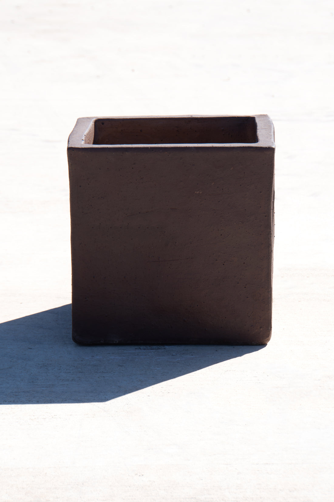 Black Clay Planter Standard Cube Planter