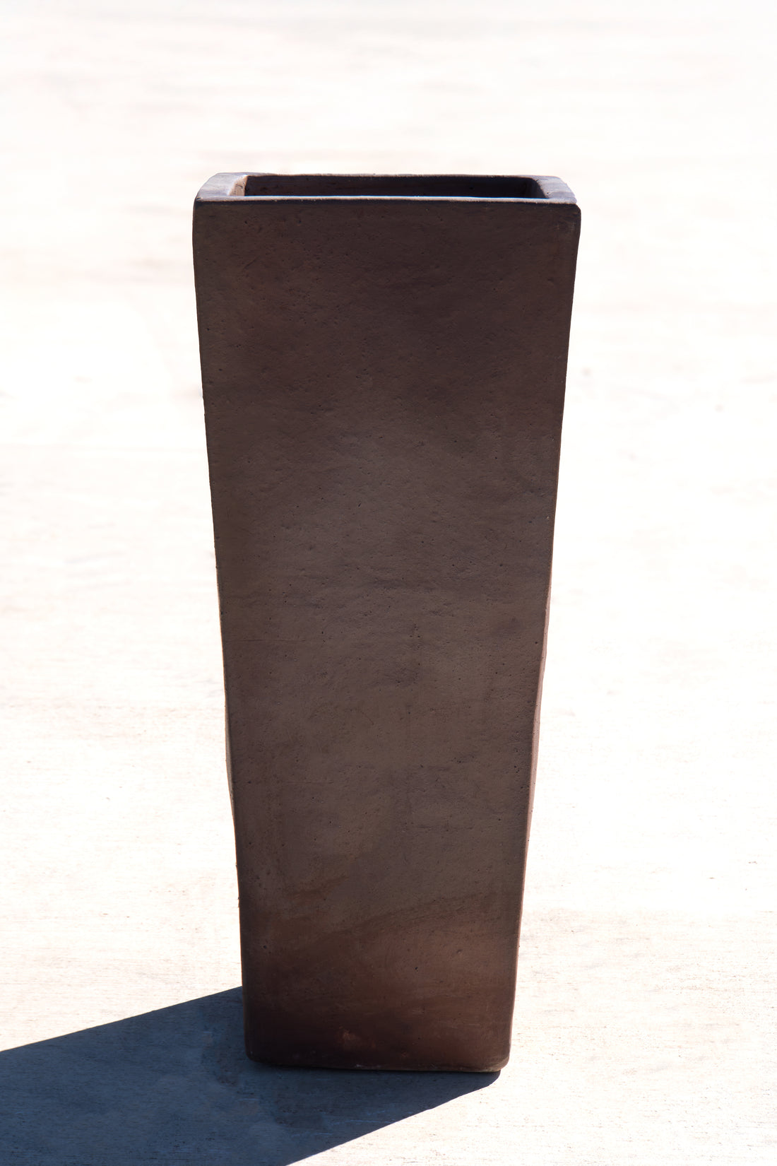 Black Clay Tapered Square Planter