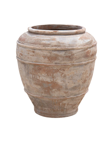 Antique Grey Terracotta Mykonos Krater Jar