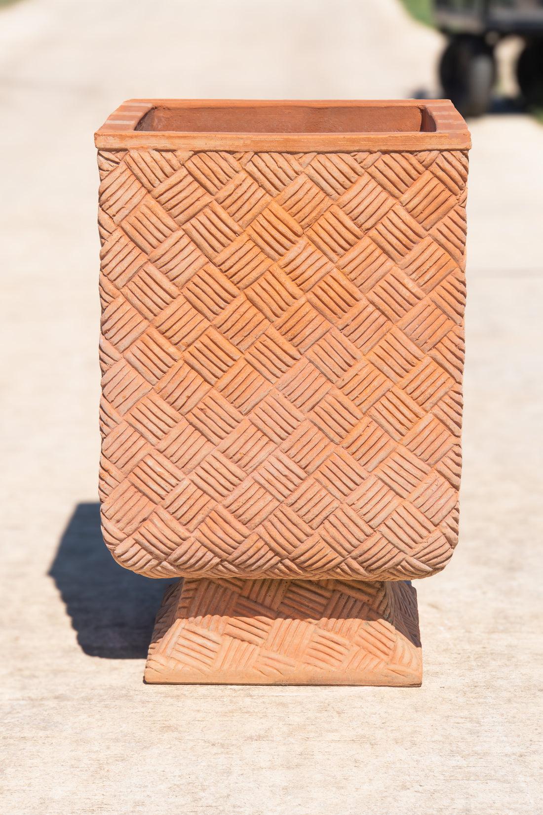Italian Wicker Pillar Box 26"