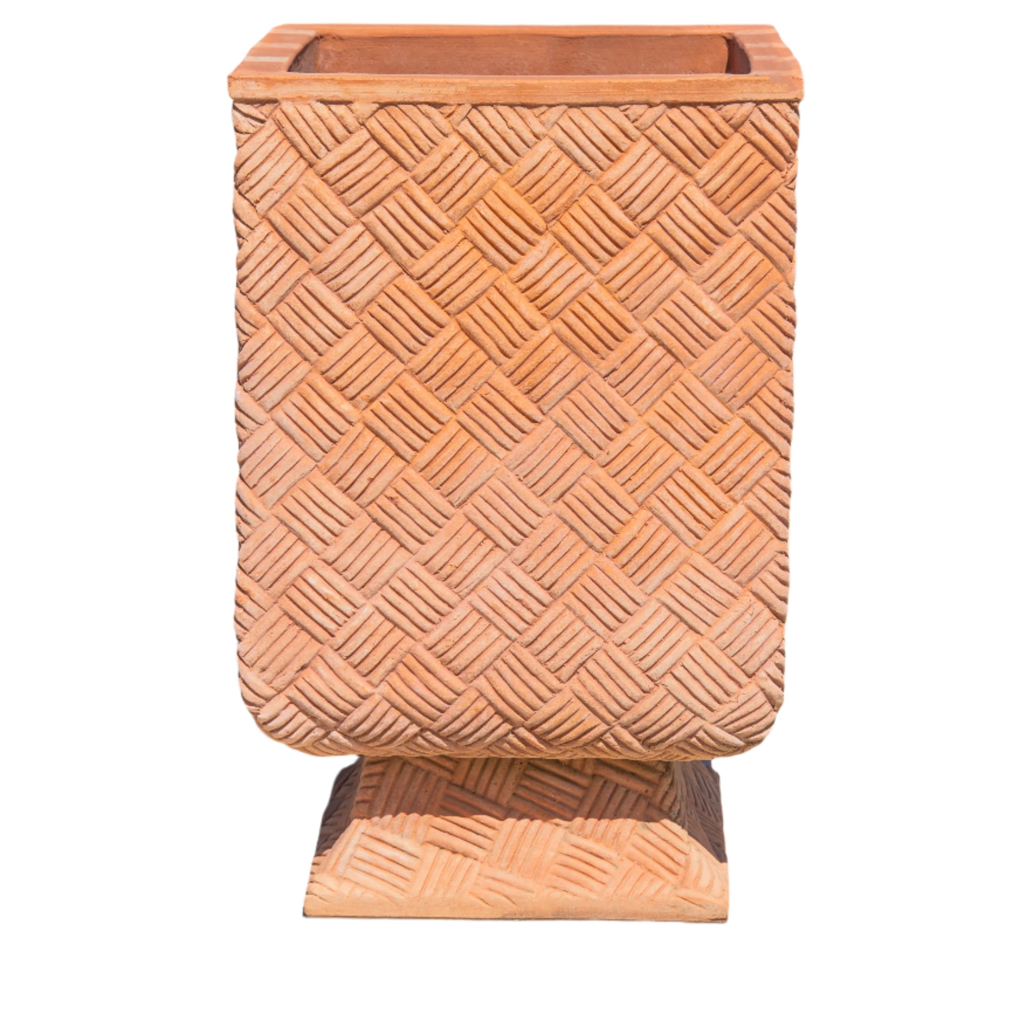 Italian Wicker Pillar Box 26"