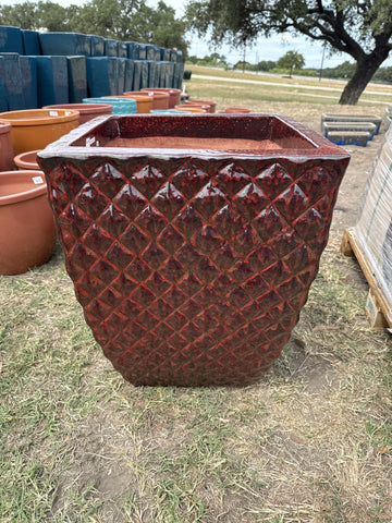 Diamond Edge Square Planter