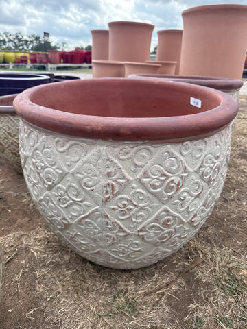 Rustic Round Lipped Planter