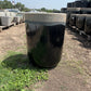 Volcanic Glossy Black Tall Round Planter 22"