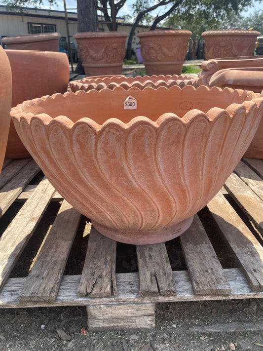 Italian Scalloped Vase 16"