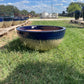 Light Blue on Yellow Cream Low Bowls 11"