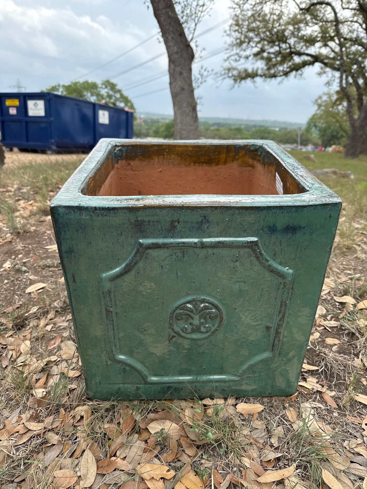 Rustic Running Jade Ornate Cube Planter