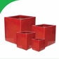 Red Standard Cube Planter 14"