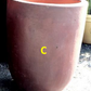 Black Clay Rounded Cylinder Planter 21"