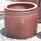 Black Clay Lipped Cylinder Planter 16"