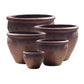 Black Clay Round Lipped Planter
