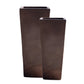 Black Clay Tapered Square Planter