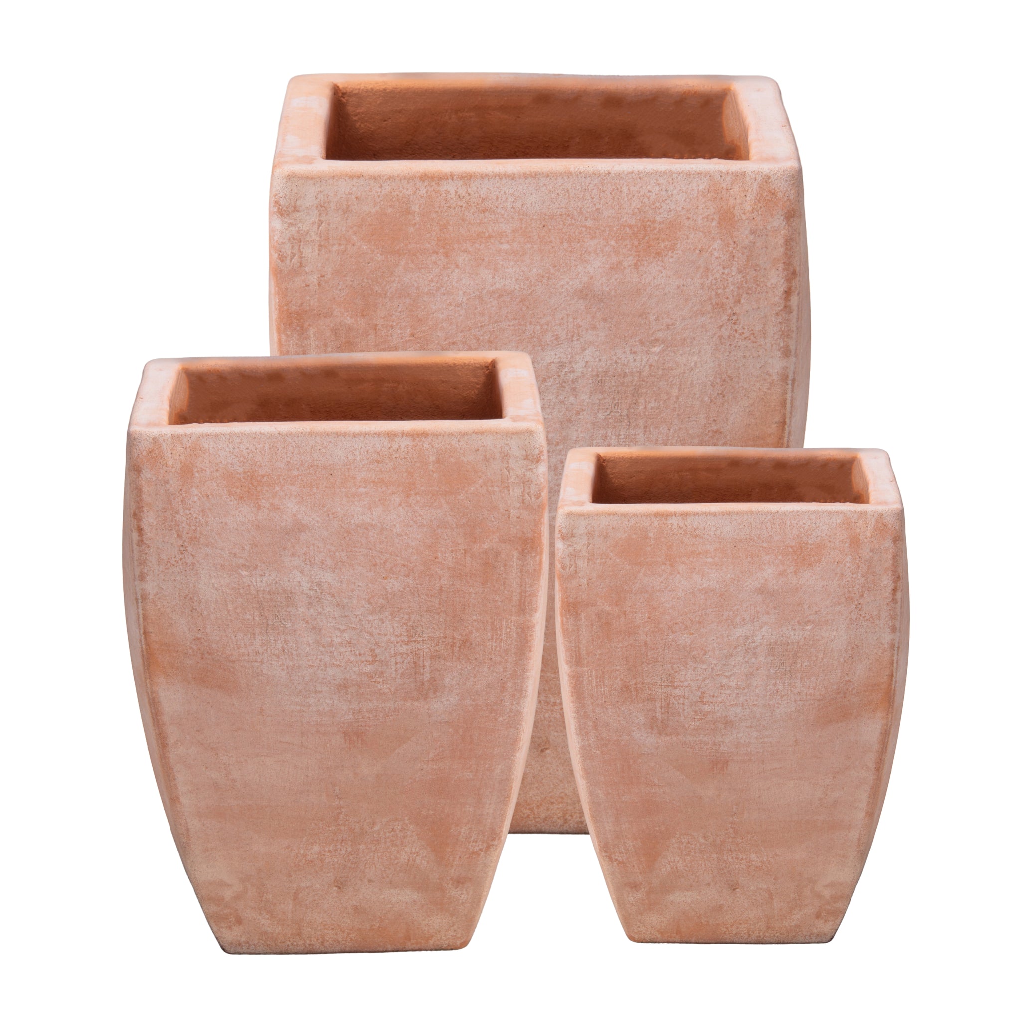 large plastic plant pots terracotta Terracotta Square Bowed Planter