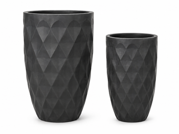 Tall Round Quilted Planter