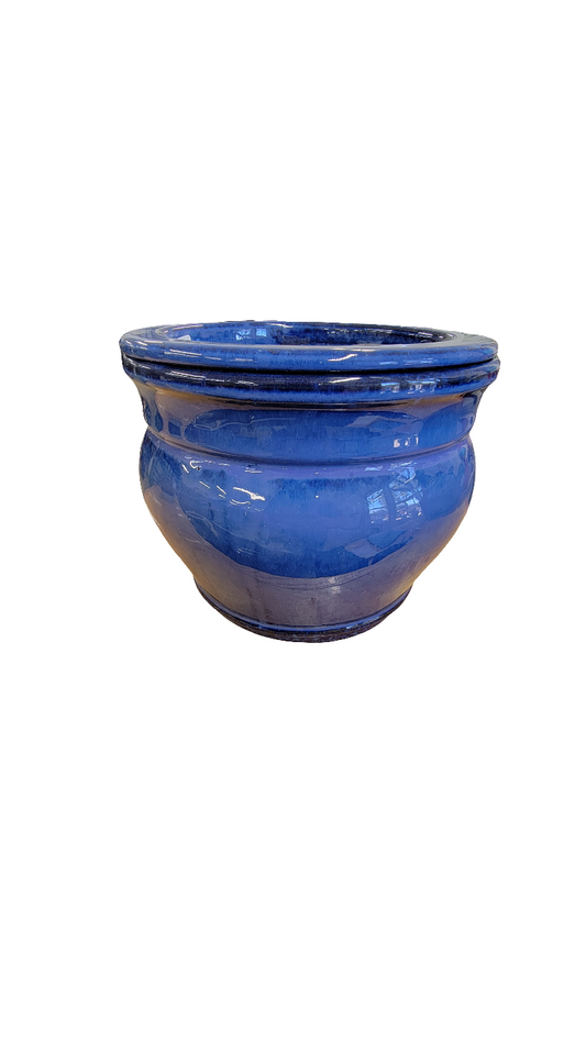 Running Blue Double Rim Self-Watering Planter