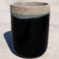 Volcanic Glossy Black Tall Round Planter 18"