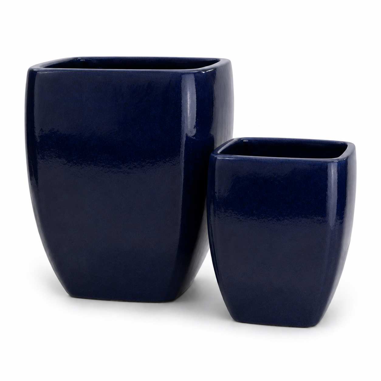 large square ceramic plant pots Bowed Smoothed Square Planter
