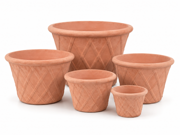 Terracotta Basket Weave Planter