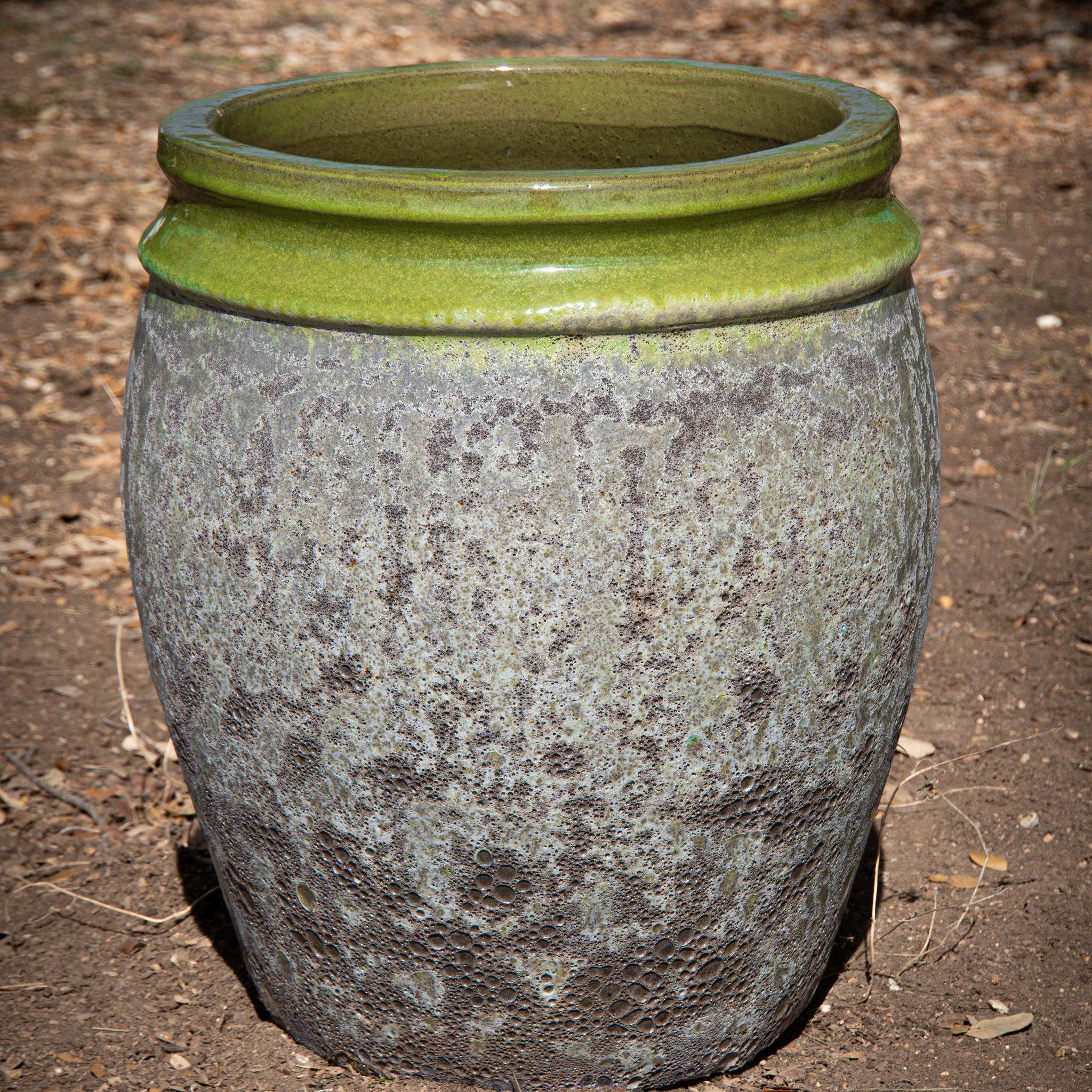 Avocado over Bubbled Avocado Double Lipped Planter
